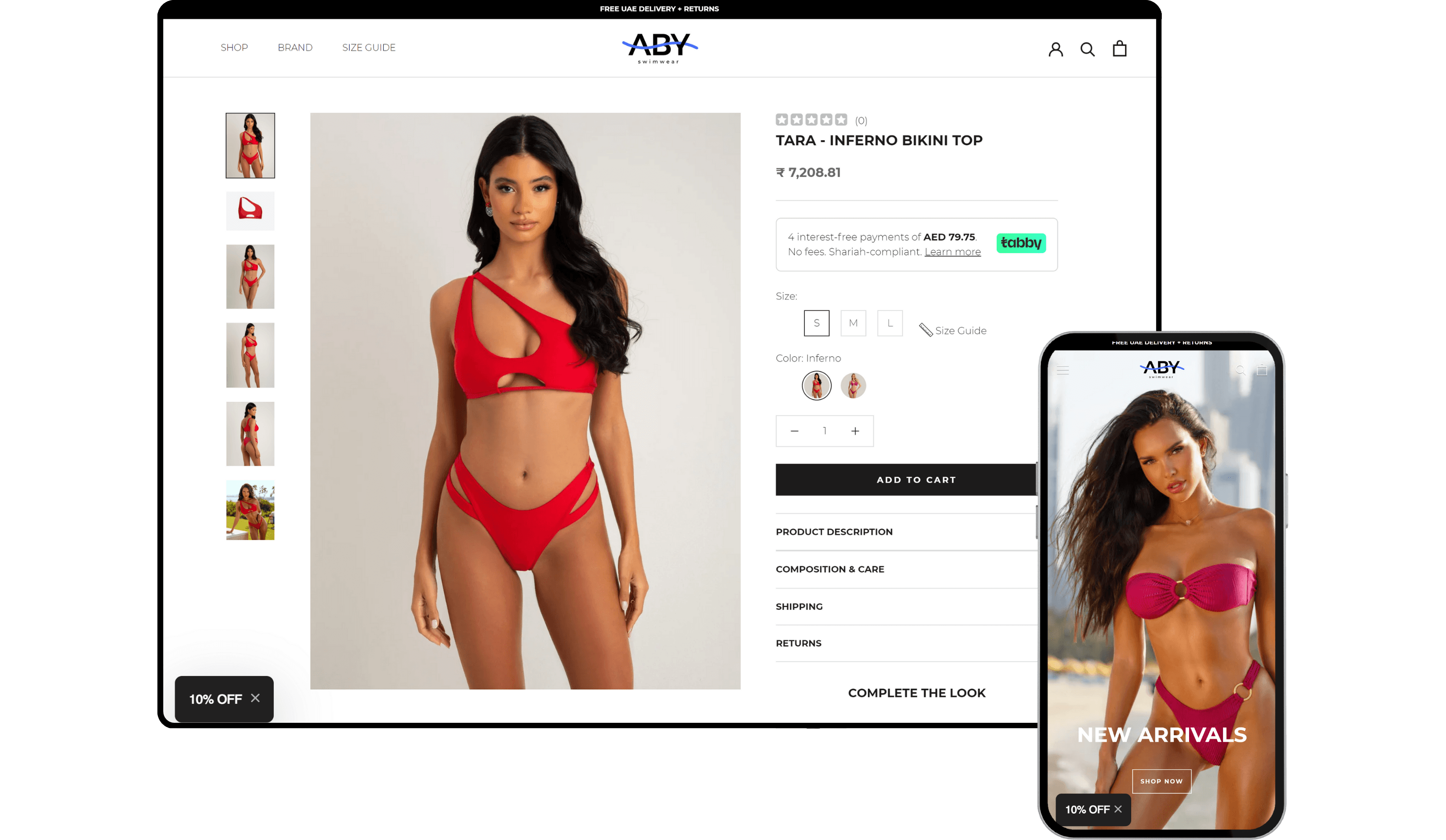 Aby Swimwear - Shopify Store by Experts in Shopify Dubai