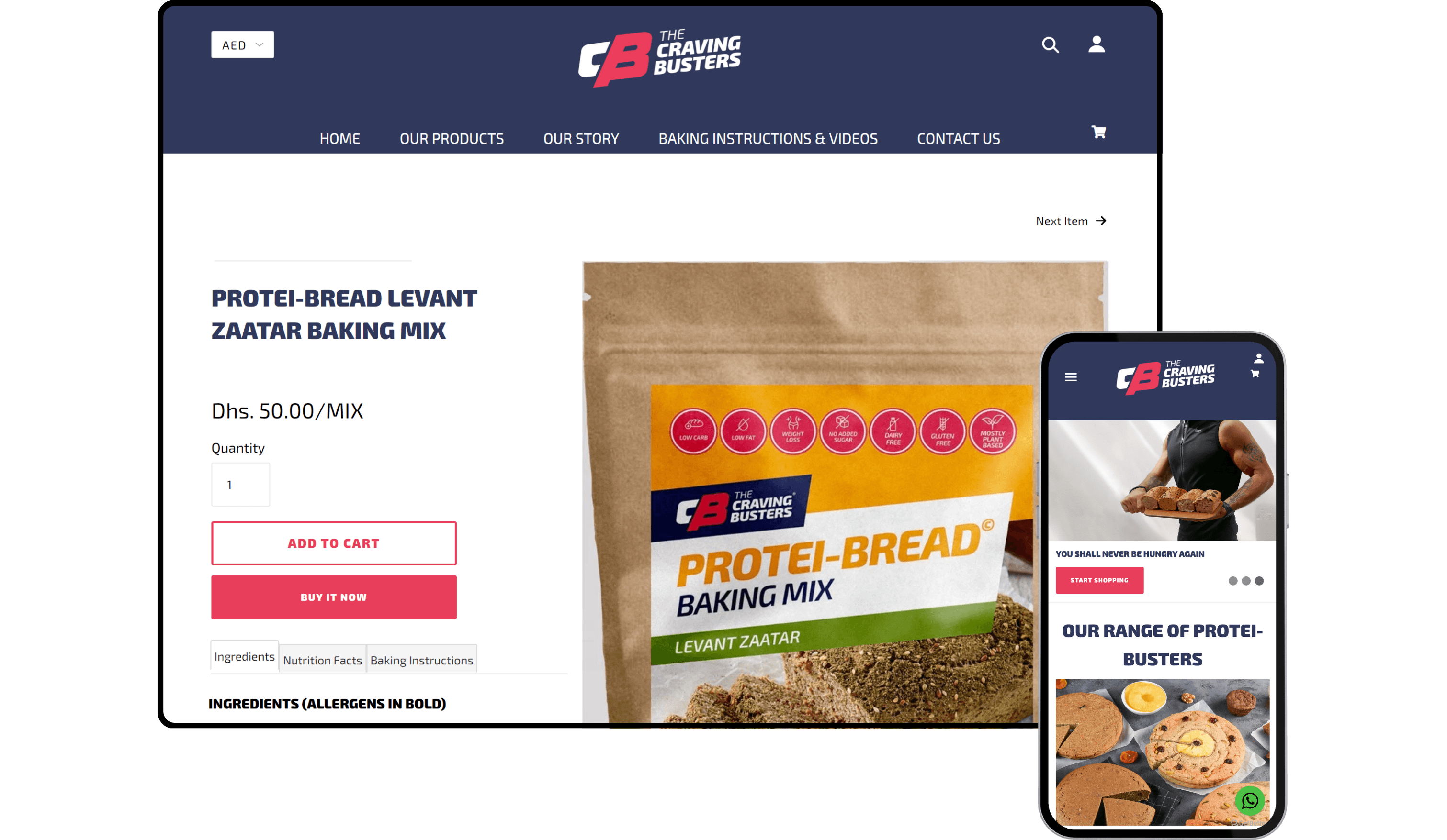 The Craving Busters - Shopify Store by Experts in Shopify Dubai