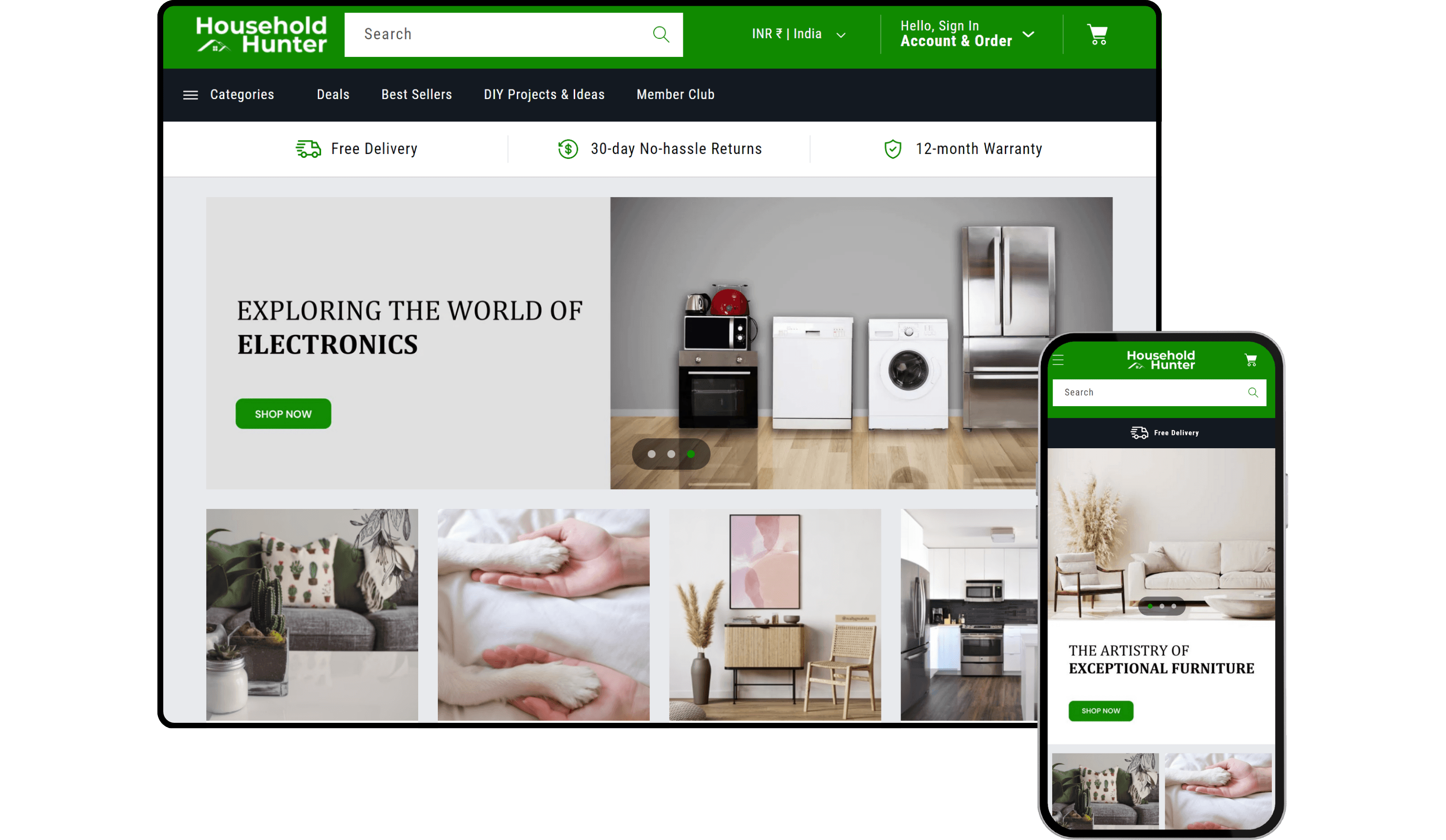HouseHold Hunter - Shopify Store by Experts in Shopify Dubai