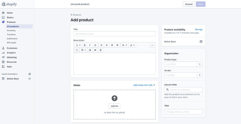 how to add products to shopify