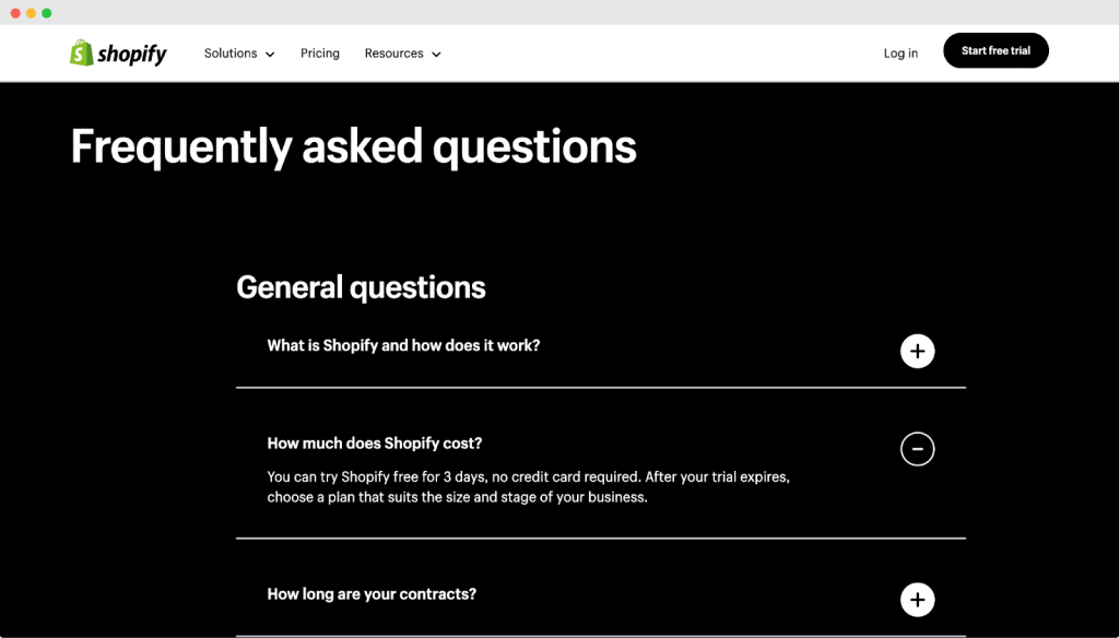 FAQ page shopify, creating a FAQ page for your Shopify 